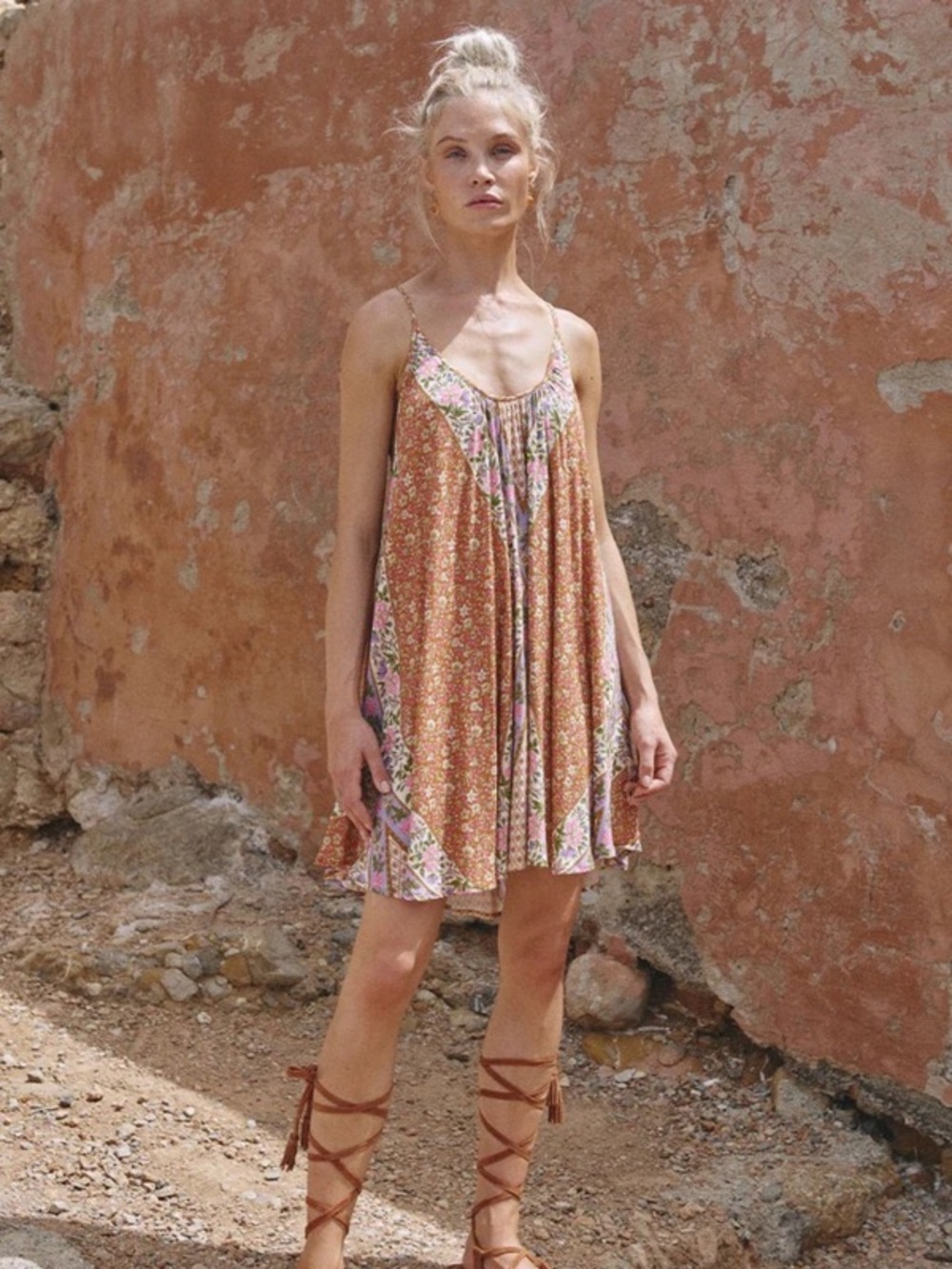 Spell & The Gypsy Collective Sienna Strappy Mini Dress- Printed Size Small
